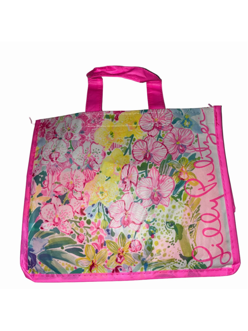 Women's Lilly Pulitzer Mini Market Tote Bag Pink Multi-color Floral Print
